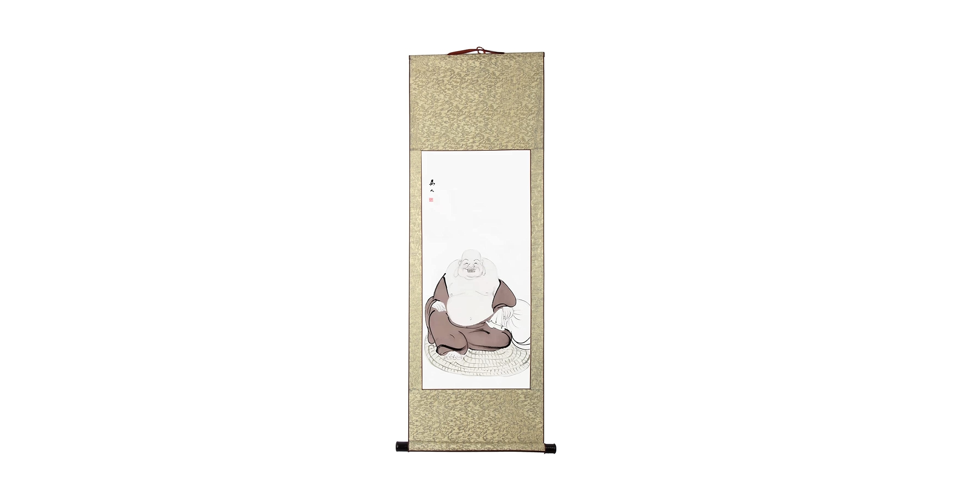 【掛軸】手描き布袋様 Amazon｜画家手描き 掛け軸 超お得 仏画 水墨画 /布袋様 七福神